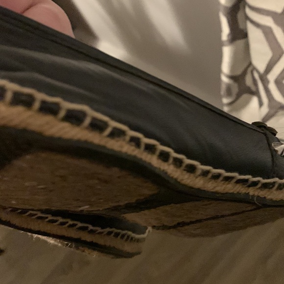 One pair of pre-loved coach leather navy shoes Espadrilles ❤️🥰👍 - Picture 6 of 6
